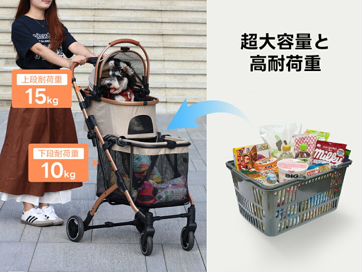 楽天市場】ショッピングカート 折りたたみ 4輪 ペット用 キャリー 