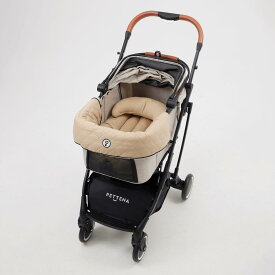 ペットカート&クッション set 【2000円オフ】犬 猫 取り付け簡単 調整可能 かわいい プレゼント 軽量 おしゃれ 日よけ 防風 ペット マット カートアクセサリー あごのせ パテラ予防 バギー 散歩 通院 電車 旅行 犬 猫 ペットカート PETTENA