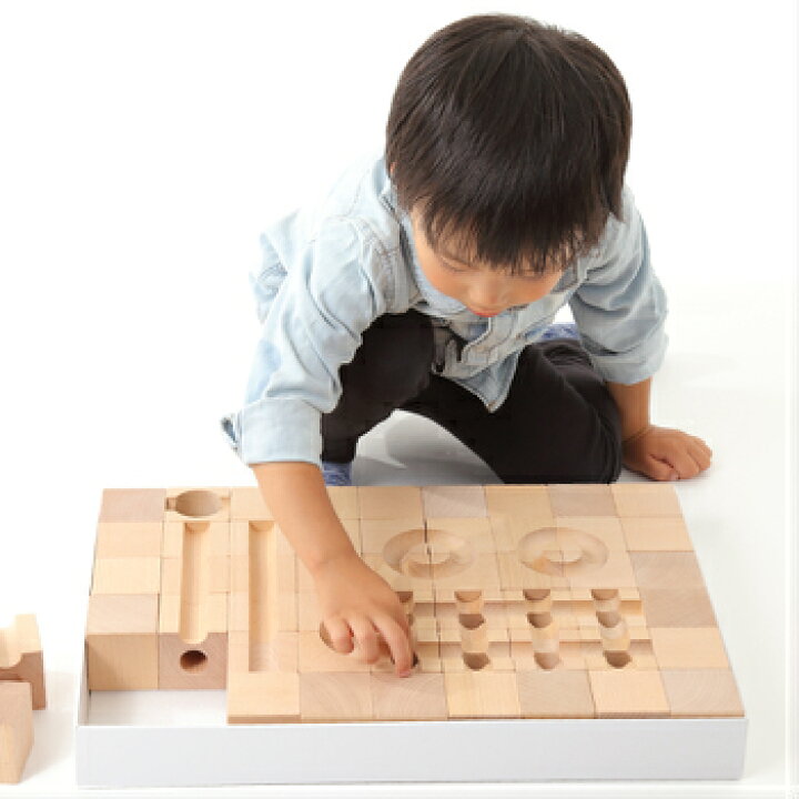 楽天市場】CUBLOCK 知育玩具 積み木 スタンダード 54個 ビー玉  