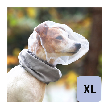 【SALE／77%OFF】 ワンちゃんのお顔を狙うマダニをシャットアウト 犬と生活 フェイスカバー グレー XL 63％以上節約