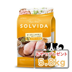 【おまけ対象商品】SOLVIDA　ソルビダ　グレインフリー　チキン　室内飼育子犬用　5.8kg【オーガニック/ドライフードパピー/ペットフード/DOG FOOD/ドックフード/正規品】【39ショップ】