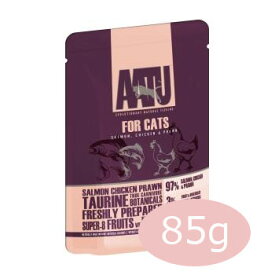 AATU （アートゥー）97/3 ウェット　サーモン・チキン＆エビ　キャットフード　85g　成猫用【キャットフード/ウェットフード/ペットフード/グレインフリー/穀物不使用】