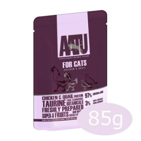 AATU （アートゥー）97/3 ウェット　チキン＆ウズラ　キャットフード　85g　成猫用【キャットフード/ウェットフード/ペットフード/グレインフリー/穀物不使用】
