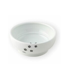猫壱　猫用脚なしフードボウル猫柄　猫用食器 食器 磁器 ペット用品 電子レンジ対応 食洗機対応