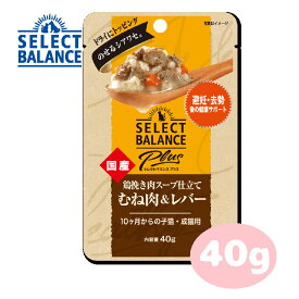★マラソン限定クーポン★セレクトバランスPlus 鶏挽き肉スープ仕立て むね肉＆レバー 避妊・去勢後の健康サポート 10ヶ月からの子猫・成猫用 40g【キャットフード/ペットフード/ウェットフード/アダルト/成猫】