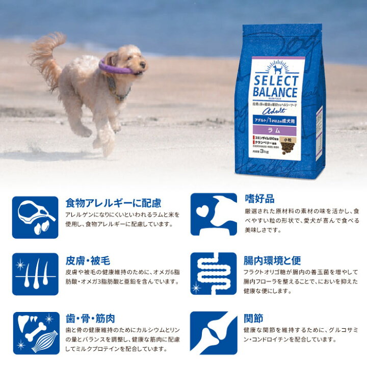 楽天市場】セレクトバランス ラム 7kg 小粒 7キロ アダルト 【 送料 