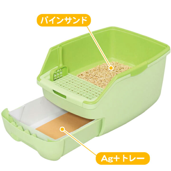 楽天市場】猫 トイレ トレー アイリスオーヤマ 楽ちん猫トイレ Ag＋ 