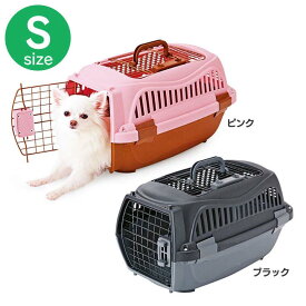 【最大350円クーポン対象★ワンにゃんDAY】ペット キャリー 小型犬 猫 キャリーバッグ Petio ペットキャリー 2ドア スマイルキャリー ピンク S 犬 猫 小動物 キャリーケース キャリーバッグ コンテナ ドッグキャリー ドッグクレート ペティオ ピンク・ブラック【TC】