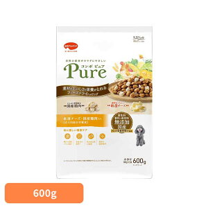 ドッグフード コンボ ピュア ドッグ 厳選チーズ 鶏肉入り ドライフード 総合栄養食 成犬用 シニア 対応 600g (300g×2袋) 小分け ペット栄養管理士監修 着色料 香料 保存料 無添加 ペットフード