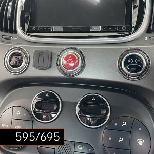 ABARTH F595 F695 �n�U�[�h�����O�Z�b�g �J�[�{�� 3pcs �A�o���g SPORT �����v �A�N�Z�T���[ �C���e���A ���� �J�X�^��