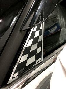 BMW MINI F60 ドアトライアングル (チェッカー) 2pcs ミニ 外装 パーツミニクーパー bmw アクセサリー