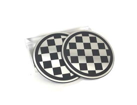 AUDI A4 ドリンクコースター 【チェッカー】 2pcs アウディ カーアクセサリー