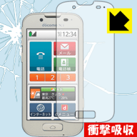 衝撃吸収【 光沢 】保護フィルム らくらくスマートフォン2 F-08E 日本製 自社製造直販