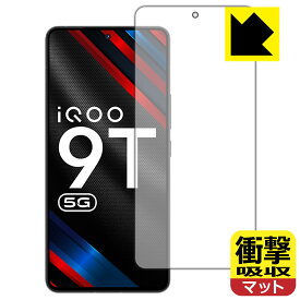 PDA工房 vivo iQOO 9T対応 衝撃吸収[反射低減] 保護 フィルム [指紋認証対応] 耐衝撃 日本製 自社製造直販