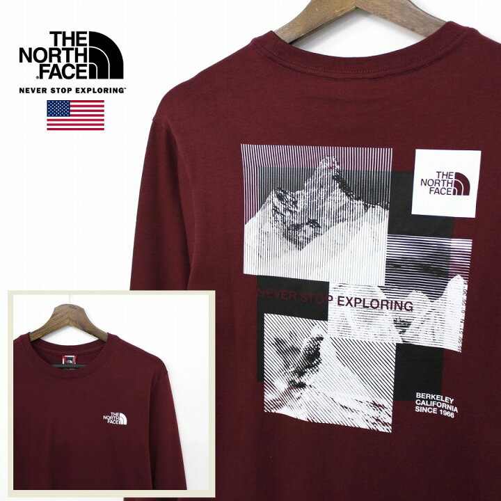 楽天市場 The North Face ザ ノースフェイス Stripe Mix Long Sleeve ロングスリーブ ロンt カットソー メンズ ボルドー系色 P F マーケット