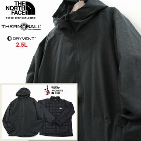 THE NORTH FACE ザ ノースフェイス 3way THERMOBALL TRICLIMATE トリクライメイト ジャケット 【外 マウンテンパーカー 内 サーモボール ダウンジャケット】 メンズ ダークグレー DRYVENT-2.5L