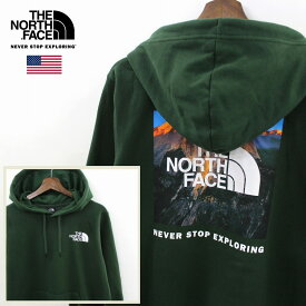 THE NORTH FACE ザ ノースフェイス BOX NSE PULLOVER HOODIE プルオーバー パーカー メンズ PINE NEEDLE グリーン系色 裏起毛