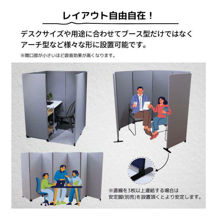 楽天市場】パーテーション 防音 7連結セット 吸音パネル 幅61cm 高さ 