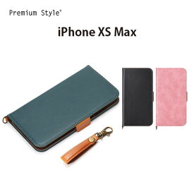 アウトレット iPhone XS Max ケース 手帳型 カバー ブルー ブラック ピンク ストラップホール ストラップ カードポケット カード 収納 スタンド機能 マグネットロック iPhoneXSMax アイフォン あいふぉん テンエスマックス