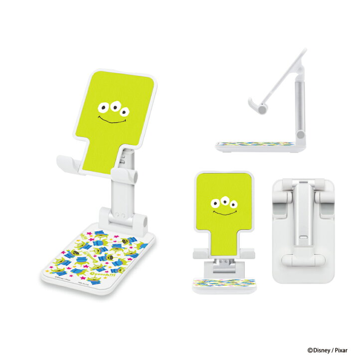 楽天市場 スマホスタンド スマホホルダー ミッキーマウス エイリアン リトル グリーン メン ディズニー キャラクター Disney ブラック 黒 グリーン 緑 スマートフォンスタンド コンパクト 折りたたみ 折り畳み 持ち運び 動画視聴 動画撮影 リモート会議 卓上 Premium