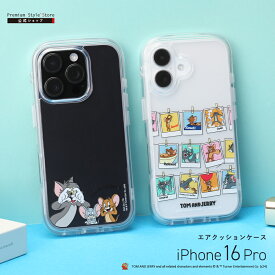 iPhone16Pro ケース カバー トムとジェリー キャラクター トム ジェリー タフィー トムジェリ トムアンドジェリー TOMandJERRY クリア 透明 シンプル 無地 耐衝撃 タフ エアクッション ストラップホール iPhone 16 Pro iPhone16 Pro iPhone 16Pro