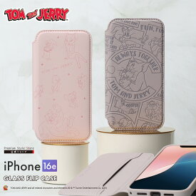 iPhone16e ケース 手帳型 カバー トムとジェリー キャラクター トム ジェリー タフィー トムジェリ トムアンドジェリー TOMandJERRY カードポケット カードホルダー 耐衝撃 ストラップホール マグネットロック ワイヤレス充電 iPhone 16e