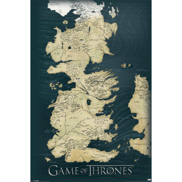 楽天市場 Game Of Thrones ゲーム オブ スローンズ Map ポスター 公式 オフィシャル Pgs
