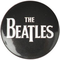 THE BEATLES ビートルズ (来日 60周年 ) - Whie Logo / バッジ 【公式 / オフィシャル】