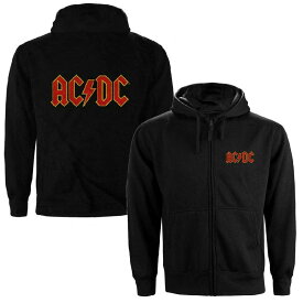 【 クーポン で最大10%OFF】 AC/DC エーシーディーシー (デビュー50周年 ) - Logo / バックプリントあり / ジップ / パーカー・スウェット / メンズ 【公式 / オフィシャル】