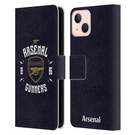 ARSENAL FC アーセナルFC - Typography / Gunners レザー手帳型 / Apple iPhoneケース 【公式 / オフィシャル】