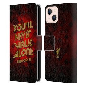 LIVERPOOL FC リヴァプールFC - Red Pixel Ynwa Retro レザー手帳型 / Apple iPhoneケース 【公式 / オフィシャル】