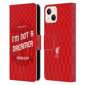 LIVERPOOL FC リヴァプールFC - Not A Dreamer Red レザー手帳型 / Apple iPhoneケース 【公式 / オフィシャル】