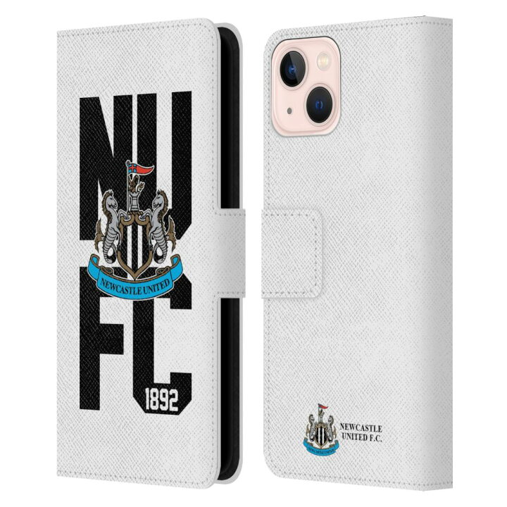 楽天市場 Newcastle United Fc ニューカッスルユナイテッドfc Black And White レザー手帳型 Apple Iphoneケース 公式 オフィシャル Pgs