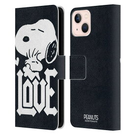 PEANUTS スヌーピー - Snoopy Woodstock Love レザー手帳型 / Apple iPhoneケース 【公式 / オフィシャル】