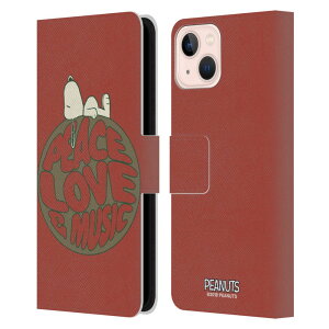 PEANUTS Xk[s[ - Snoopy Peace Love Music U[蒠^ / Apple iPhoneP[X
