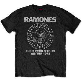 RAMONES ラモーンズ (結成50周年 ) - First World Tour 1978 （復刻ツアーTシリーズ） / Tシャツ / メンズ 【公式 / オフィシャル】