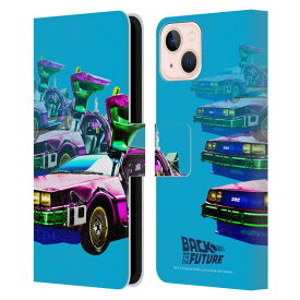 BACK TO THE FUTURE バックトゥザフューチャー - Composed Art / Delorean レザー手帳型 / Apple iPhoneケース 【公式 / オフィシャル】