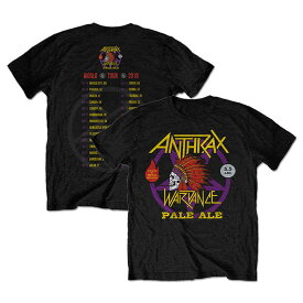 ANTHRAX アンスラックス (デビュー40周年 ) - War Dance Paul Ale World Tour 2018 / バックプリントあり / Tシャツ / メンズ 【公式 / オフィシャル】