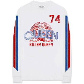 QUEEN クイーン - Killer Queen '74 Stripes / アームプリントあり / 長袖 / Tシャツ / メンズ 【公式 / オフィシャル】