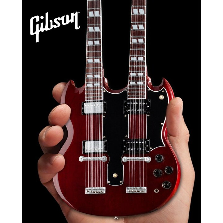 楽天市場 Gibson ギブソン レスポール誕生70周年 Sg Eds 1275 Doubleneck Cherry ミニチュア楽器 公式 オフィシャル Pgs