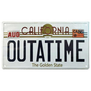 BACK TO THE FUTURE �o�b�N�g�D�U�t���[�`���[ - Replica Number Plate / �C���e���A�u�� �y���� / �I�t�B�V�����z