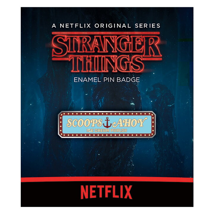 楽天市場 予約商品 Stranger Things ストレンジャー シングス シーズン4 配信記念 Scoops Ahoy メタル ピンバッジ バッジ 公式 オフィシャル Pgs