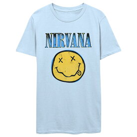 NIRVANA ニルヴァーナ (カートコバーン追悼30周年 ) - Xerox Smiley Blue / Tシャツ / メンズ 【公式 / オフィシャル】