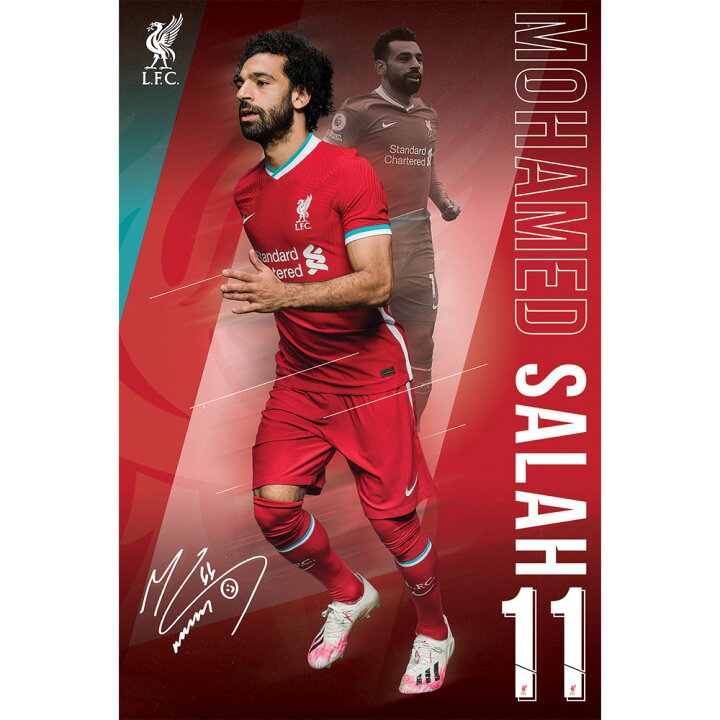楽天市場 Liverpool Fc リヴァプールfc 創設130周年 Salah 21 Season ポスター 公式 オフィシャル Pgs