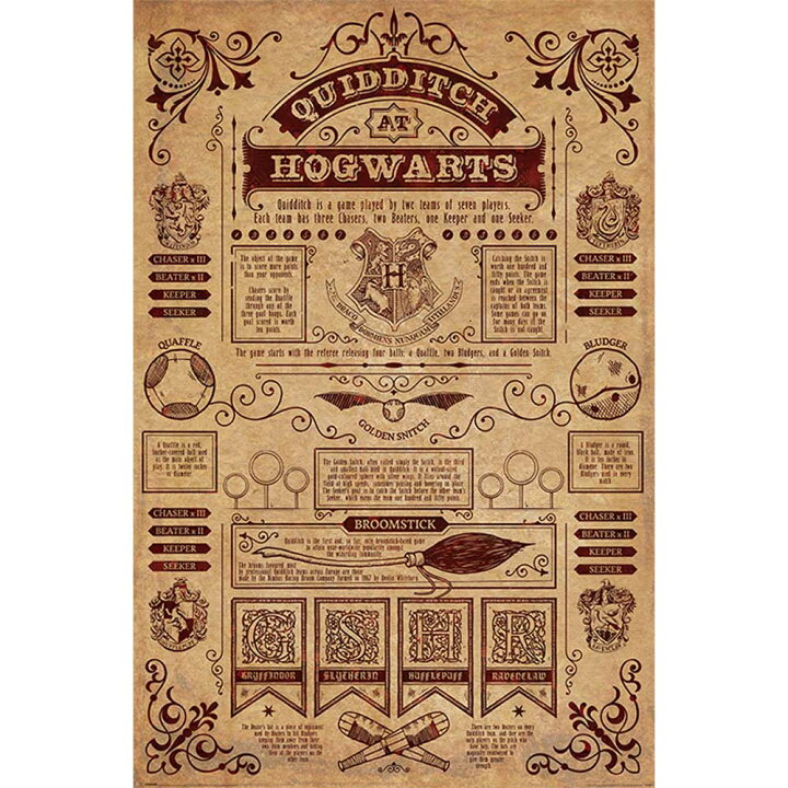 楽天市場 Harry Potter ハリーポッター Quidditch At Hogwarts ポスター 公式 オフィシャル Pgs