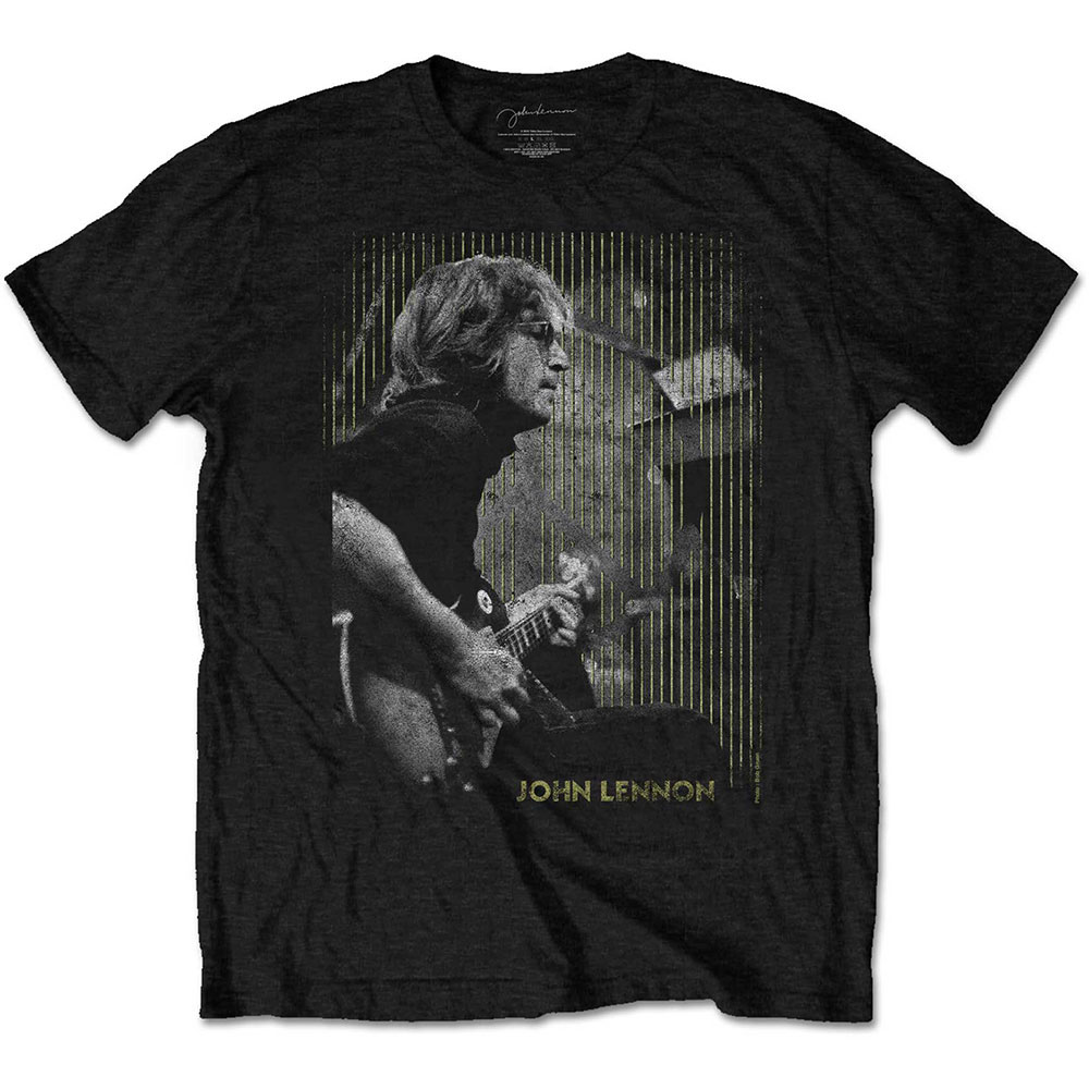 RockEntertainment公式グッズ 新品未使用正規品 正規ライセンスアイテム 激安通販専門店 JOHN LENNON ジョンレノン Live in New York City - メンズ オフィシャル 公式 Gibson 発売35周年 Tシャツ