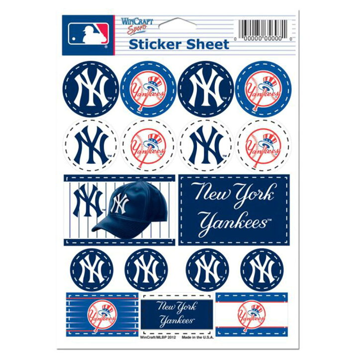 楽天市場 New York Yankees Mlb ニューヨークヤンキース Vinyl Sticker Sheet ステッカー 公式 オフィシャル Pgs