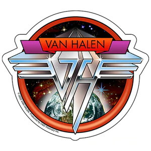 VAN HALEN ヴァンヘイレン (エドワード生誕 70周年 ) - Space Logo / ステッカー 【公式 / オフィシャル】