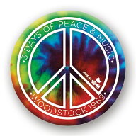 WOODSTOCK ウッドストック - TYE DYE PEACE / バッジ 【公式 / オフィシャル】