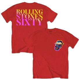 【 クーポン で最大10%OFF】 ROLLING STONES ローリングストーンズ (ブライアンジョーンズ追悼55周年 ) - Sixty Gradient Text / バックプリントあり / Tシャツ / メンズ 【公式 / オフィシャル】